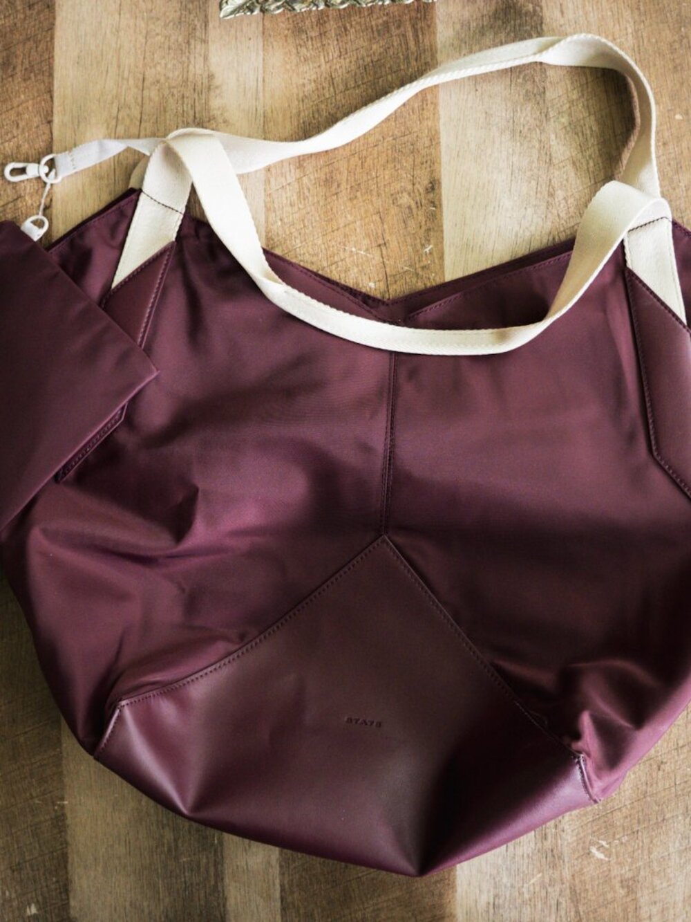 Women’s STATE Burgundy Beverly Tote Bag with Pouch